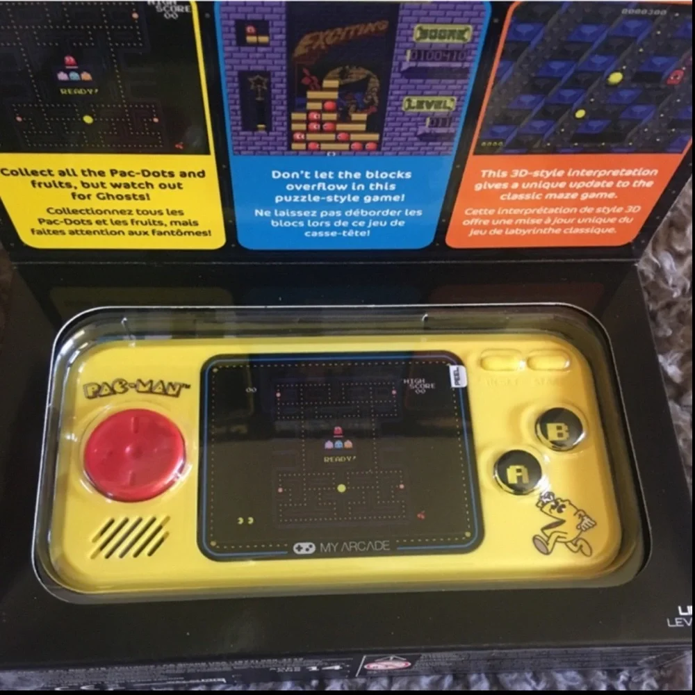 Mr PAC-MAN Pocket Player My Arcade +4 AAA  Games Included PAC PANIC PAC MANIA